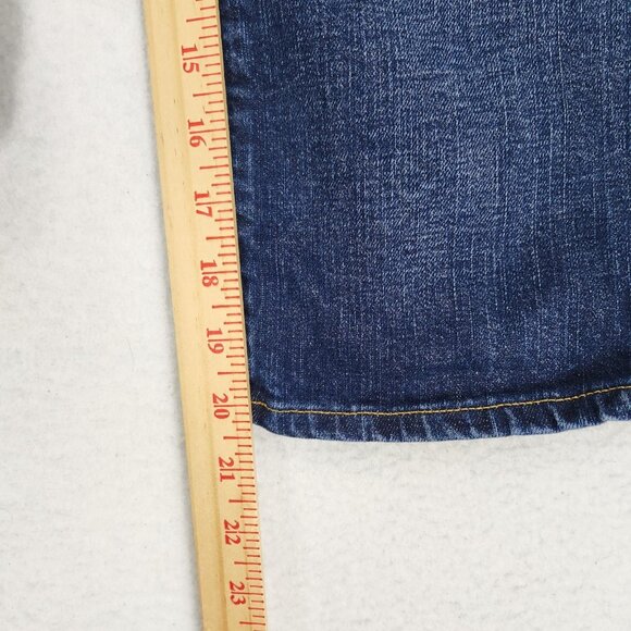 J Crew Jeans Womens 29 Blue Hipslung Dark Wash Crop Capri Denim Low Rise - Picture 5 of 13